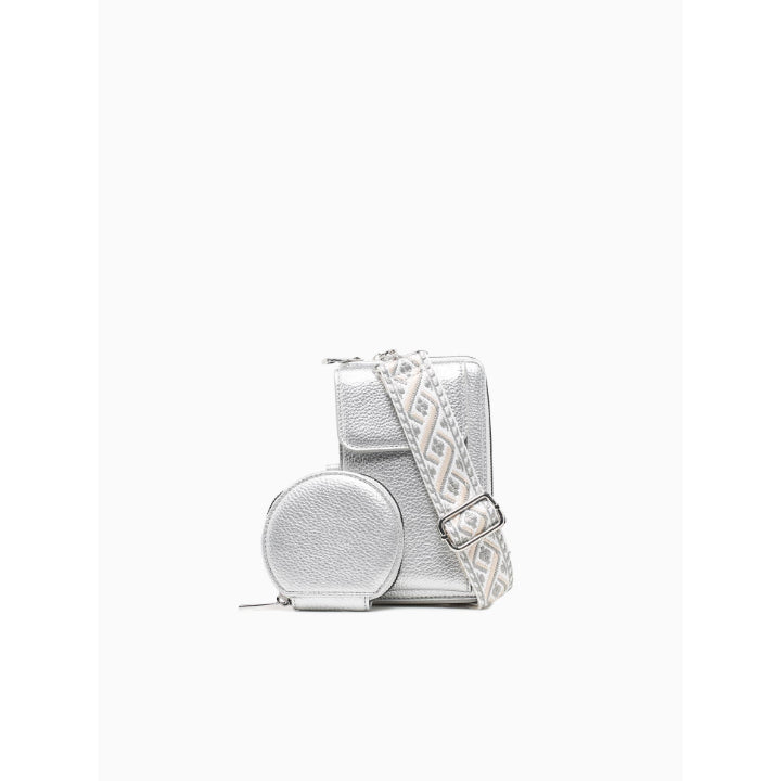 RACHEL WALLET CROSSBODY-SILVER