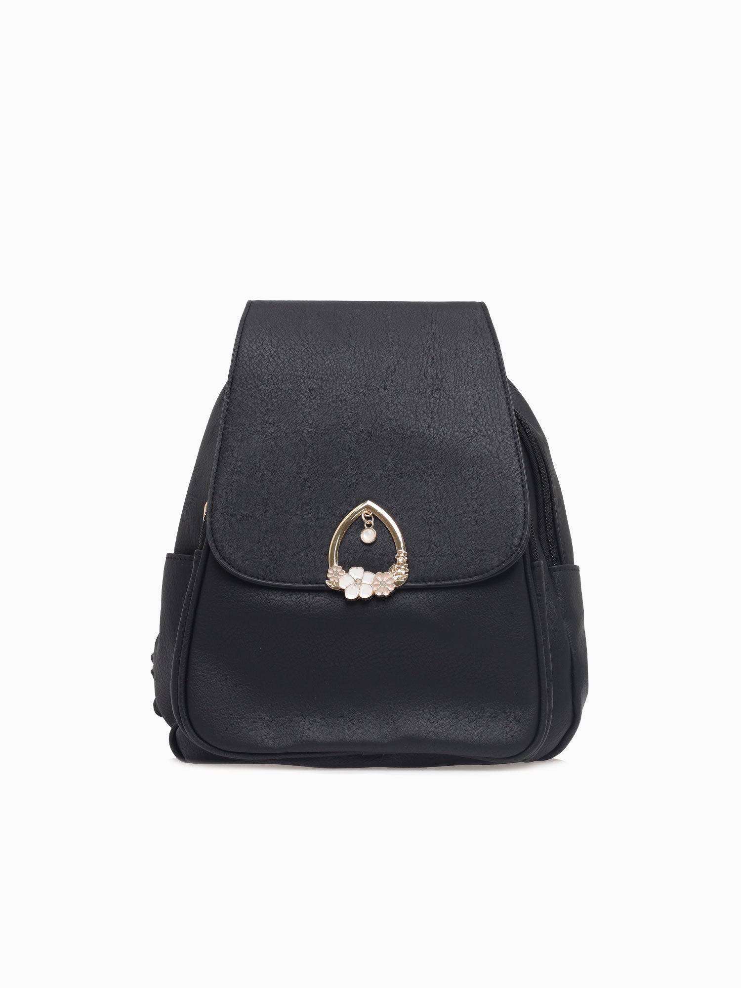 K5913 Flower Backpack Black Black