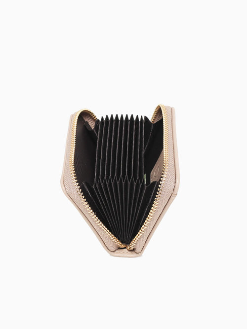 Zipped Card Case Khaki Tan