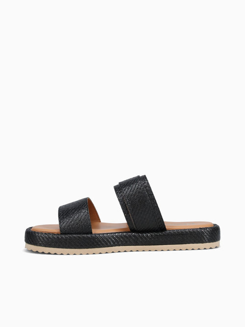 Mei Mei Black Smooth Raffia Black / 5 / M