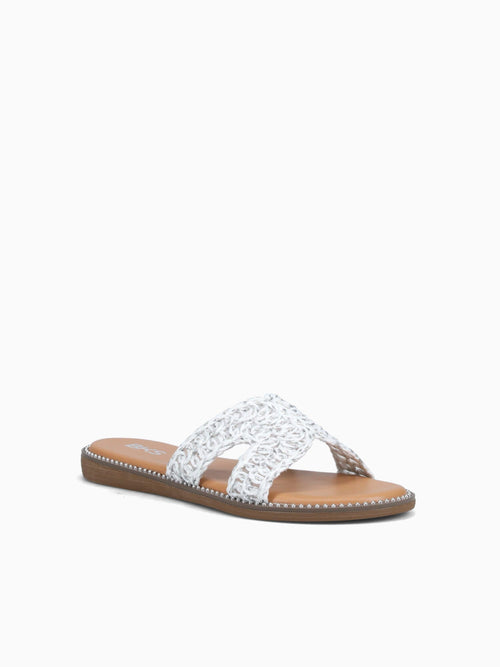 Deni Silver Raffia Silver / 5 / M