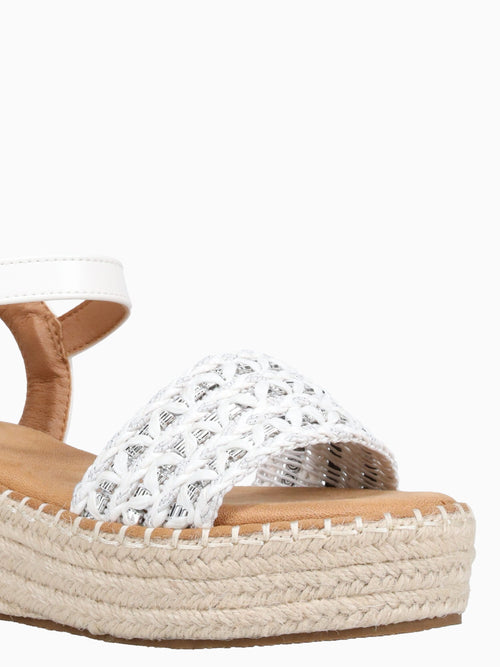 Poppy White Raffia