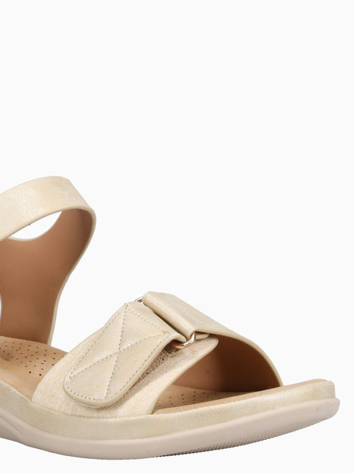 Teresa Light Gold Smooth Metallic