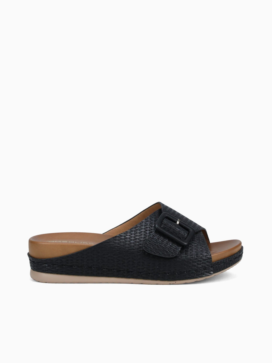 Ginny Black Smooth Raffia Black / 5 / M