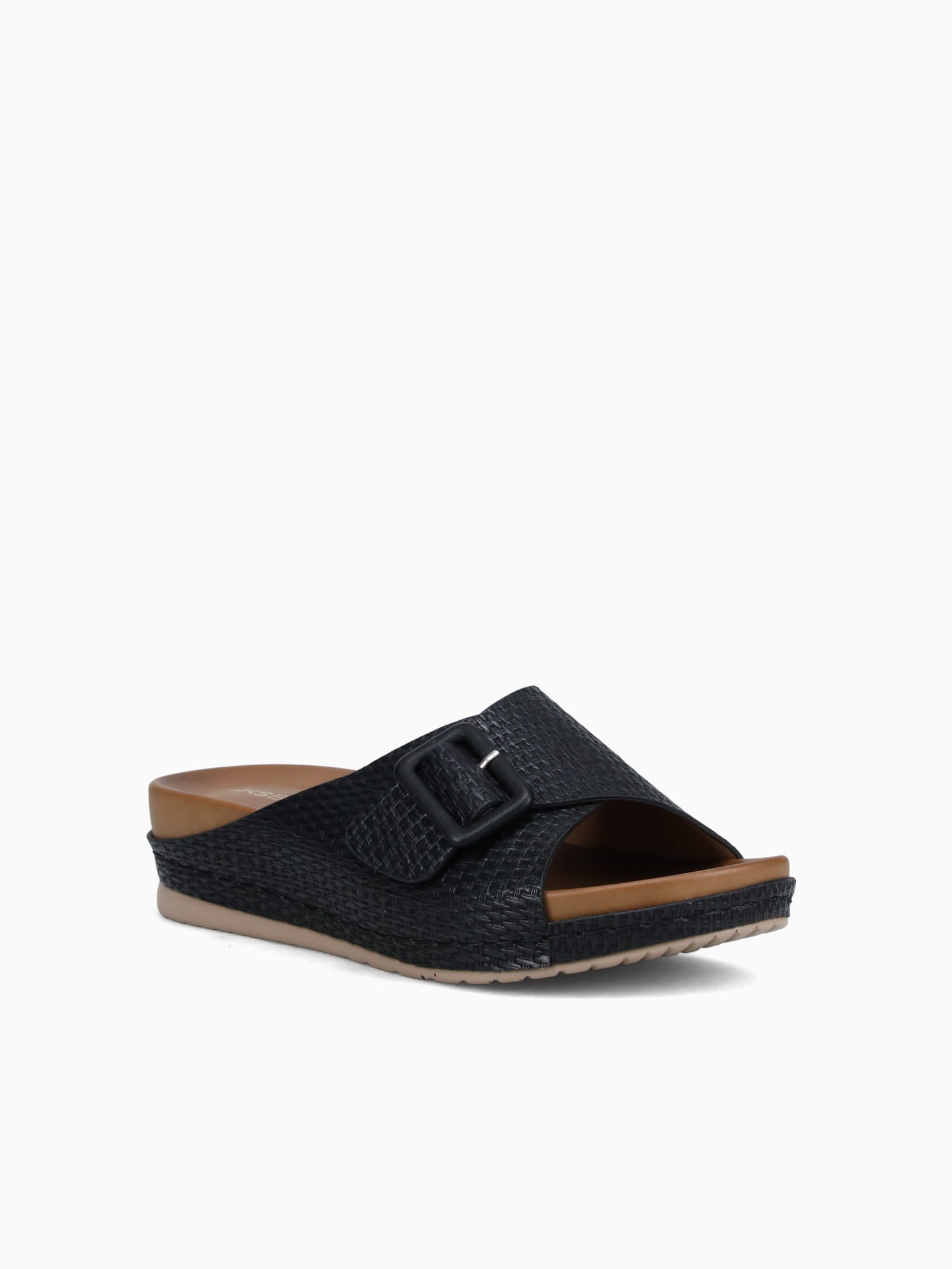 Ginny Black Smooth Raffia Black / 5 / M