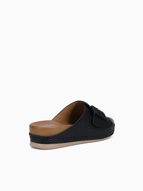 Ginny Black Smooth Raffia Black / 5 / M