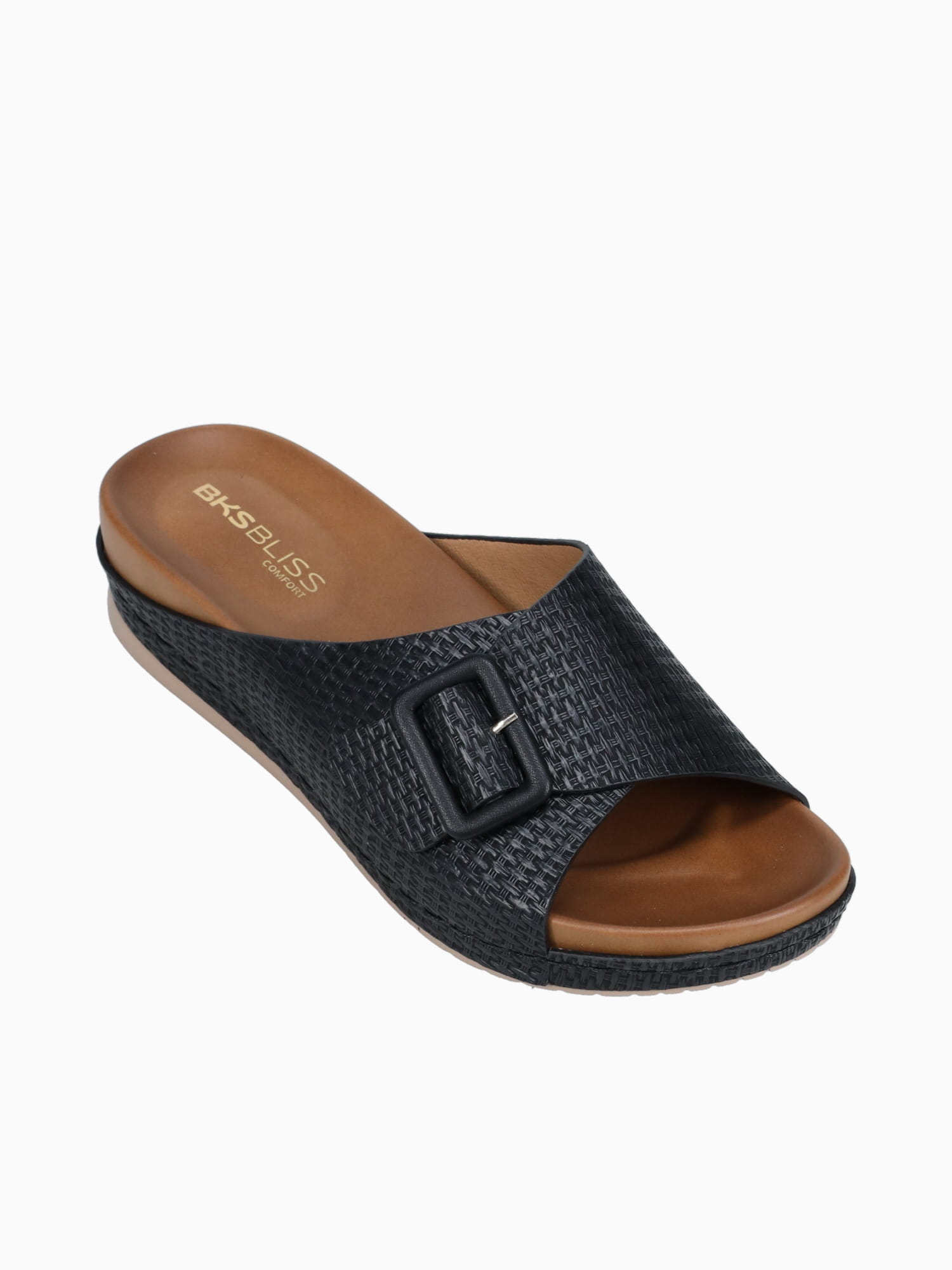 Ginny Black Smooth Raffia Black / 5 / M
