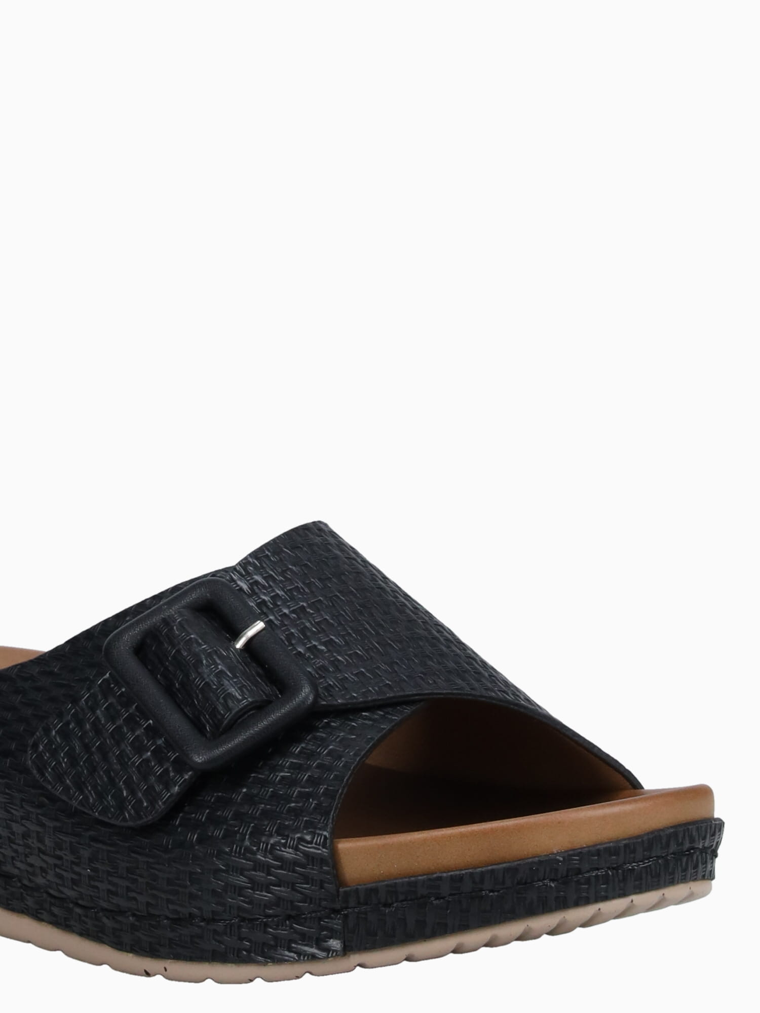 Ginny Black Smooth Raffia Black / 5 / M