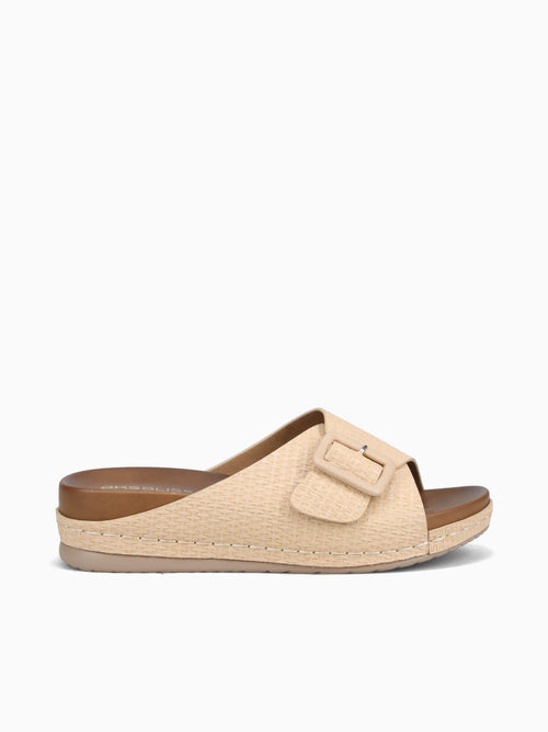 Ginny Beige Smooth Raffia Beige / 5 / M