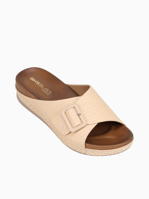 Ginny Beige Smooth Raffia Beige / 5 / M