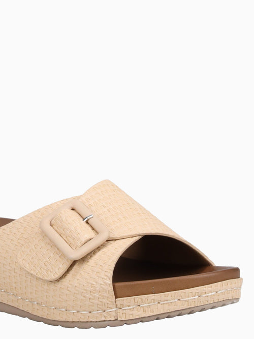 Ginny Beige Smooth Raffia Beige / 5 / M