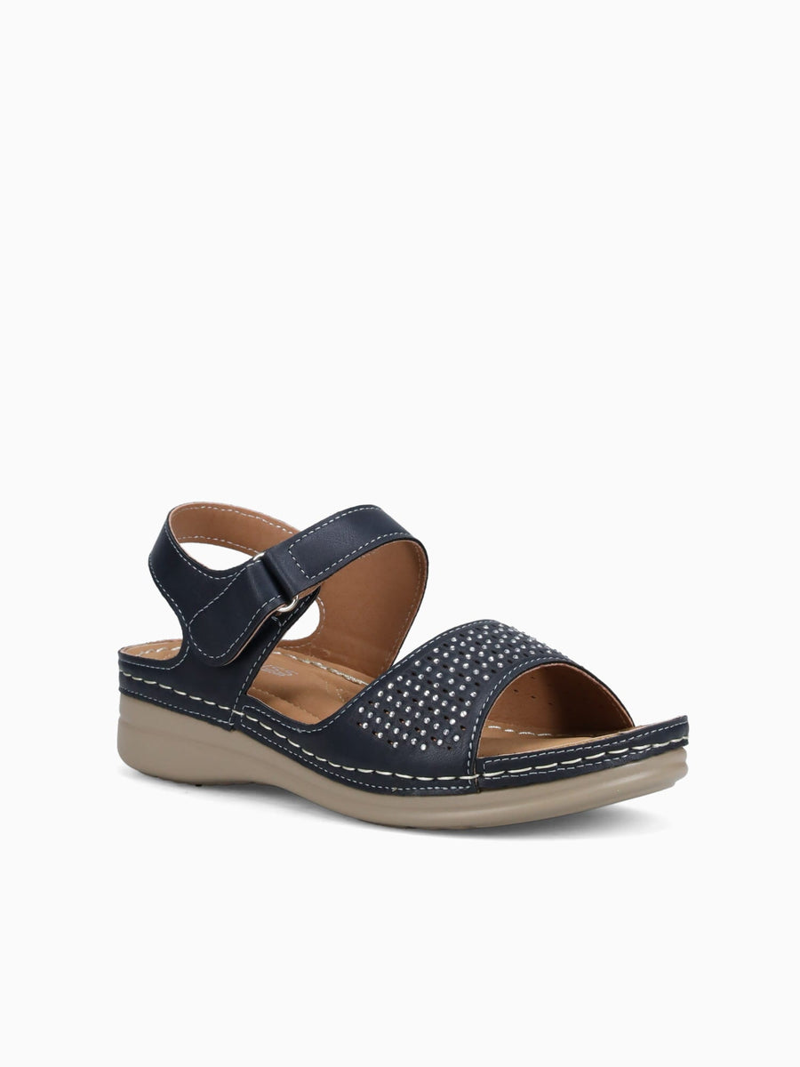 Livia Navy Smooth Stones Navy / 5 / M