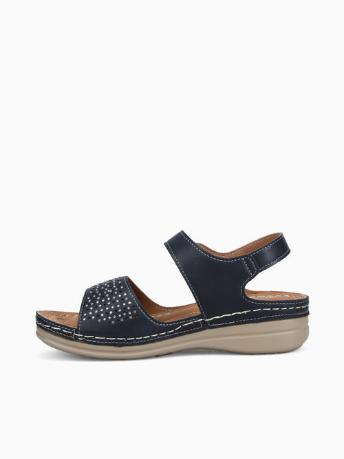 Livia Navy Smooth Stones Navy / 5 / M
