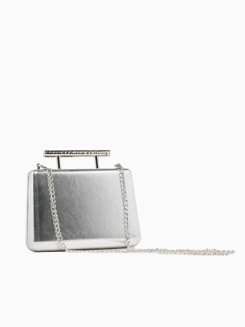 Donatella Box Bag Silver
