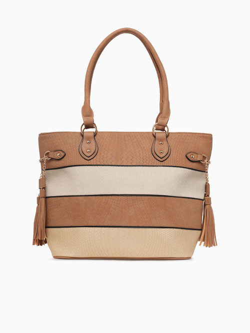 Francesca Tote Camel Multi Tan