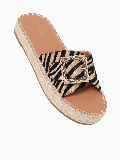 Romy Animal Print Raffia Other / 5 / M
