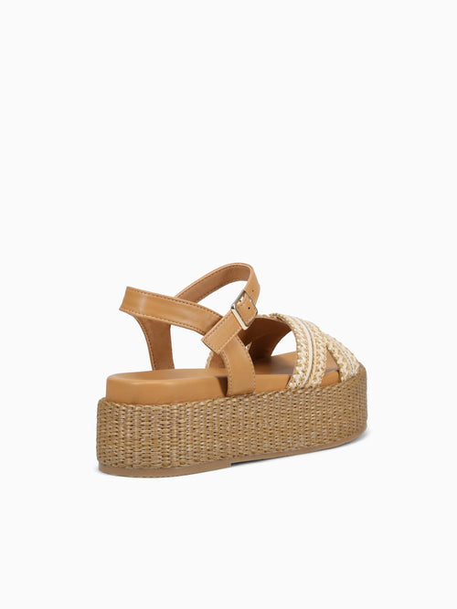 Tanis Camel Macrame Tan / 5 / M