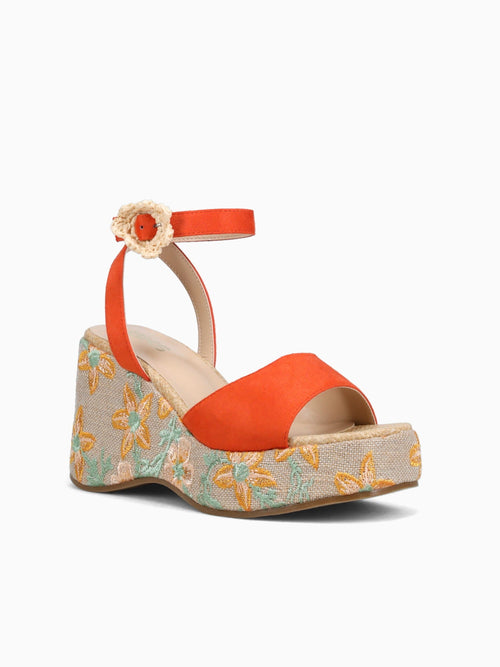Paola Orange Microsuede