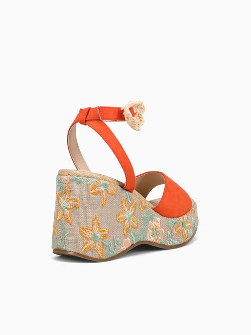Paola Orange Microsuede