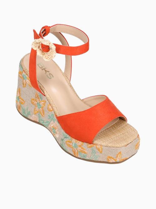 Paola Orange Microsuede