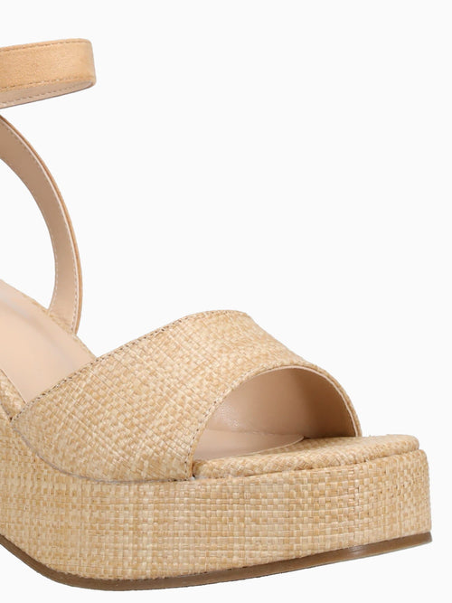 Paola Beige Raffia Beige / 5 / M