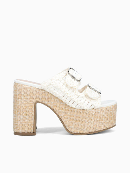 Delilah White Raffia White / 5 / M