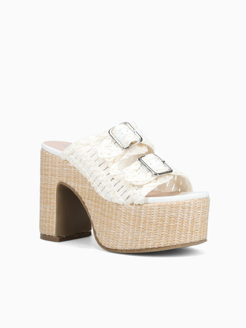 Delilah White Raffia White / 5 / M