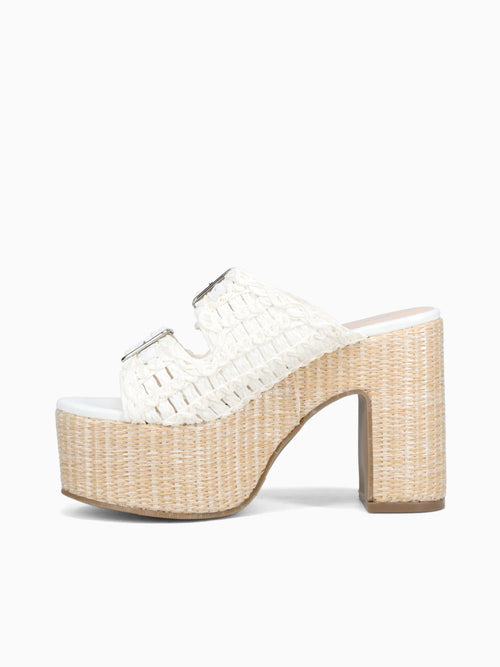 Delilah White Raffia White / 5 / M
