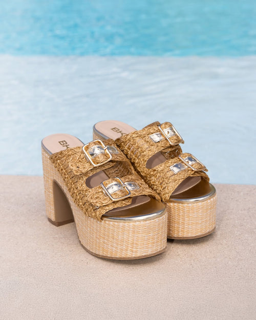 Delilah Gold Raffia