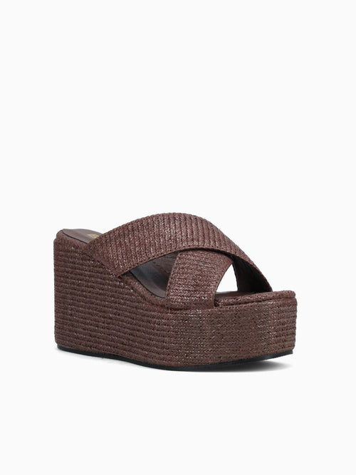 Cora Brown Raffia Brown / 5 / M