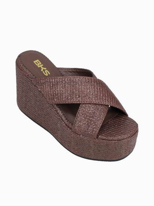 Cora Brown Raffia Brown / 5 / M