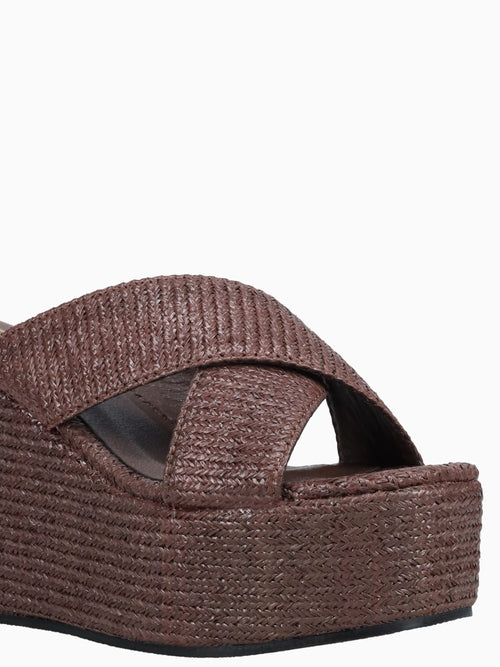 Cora Brown Raffia Brown / 5 / M