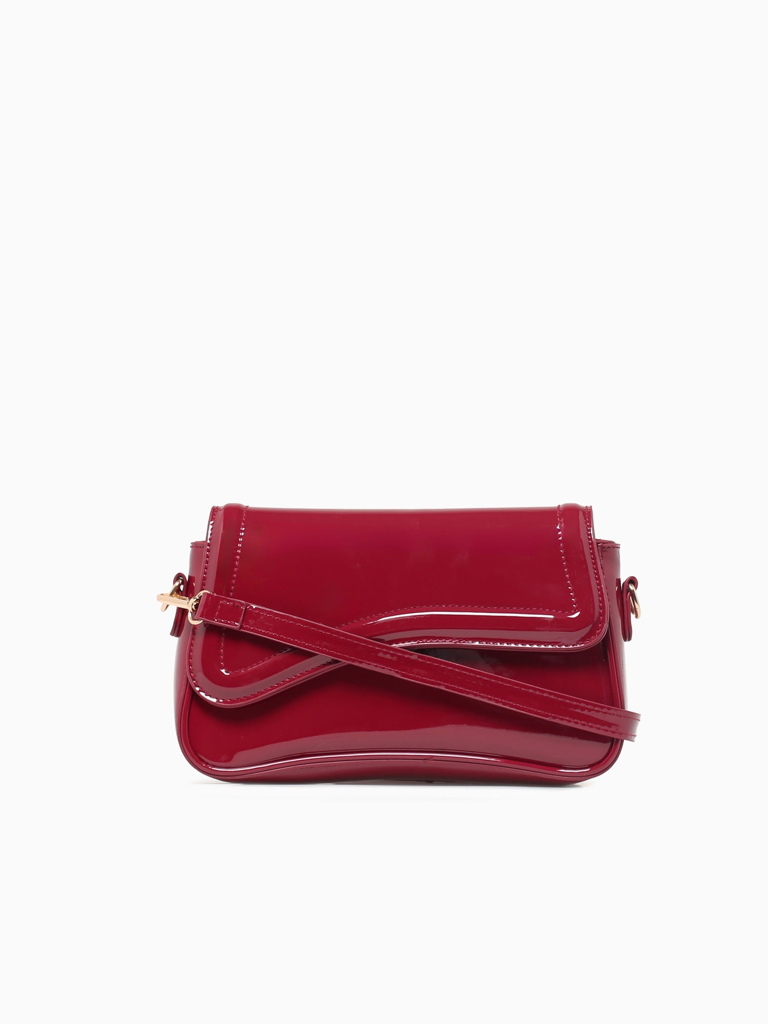 Polina Shoulder Bag Red Pat Medium Red