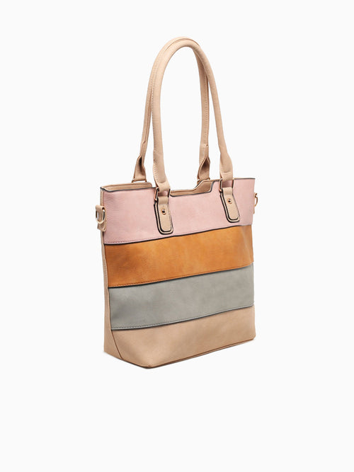 Striped Tote Multi Multi