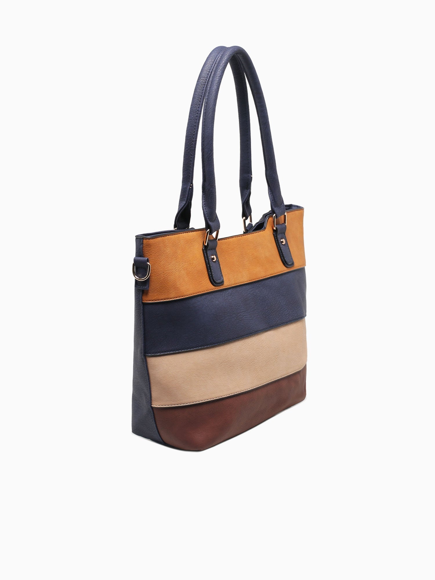 Striped Tote Navy Multi Navy