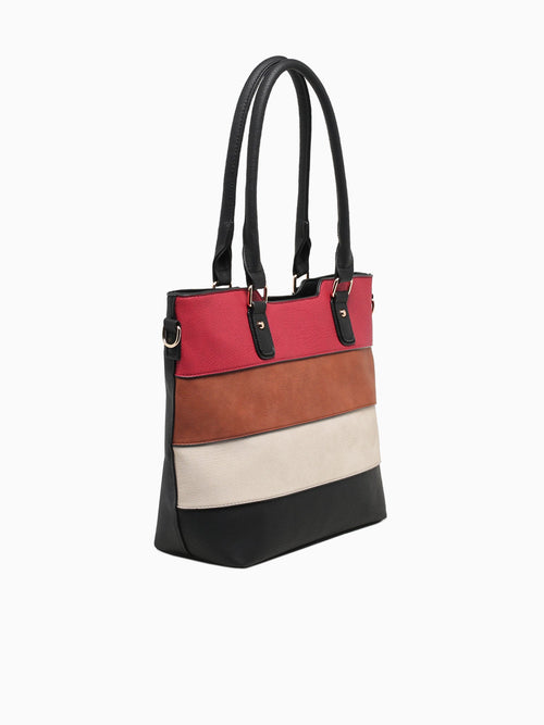 Striped Tote Black Multi Black Multi