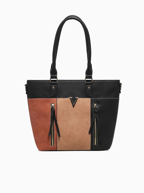 Viviana Tote Black Multi Black