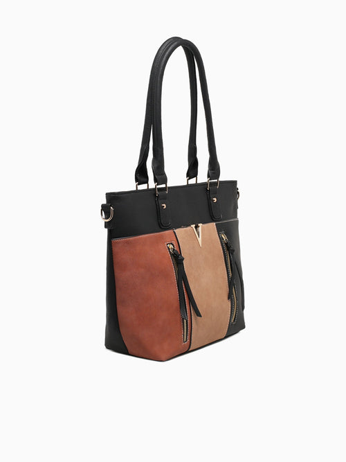 Viviana Tote Black Multi Black