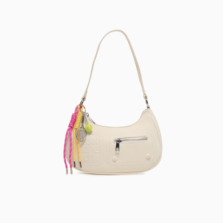 TENNIS SHOULDER BAG-WHITE