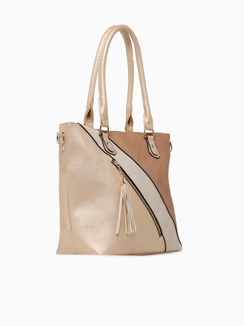 Kayleight Tote Camel Multi Brown