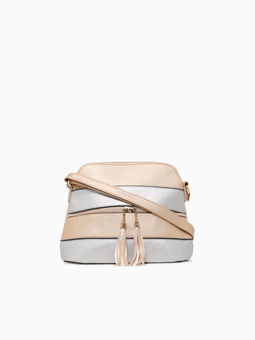 Kamryn Crossbody Gold Silver Metallic Multi