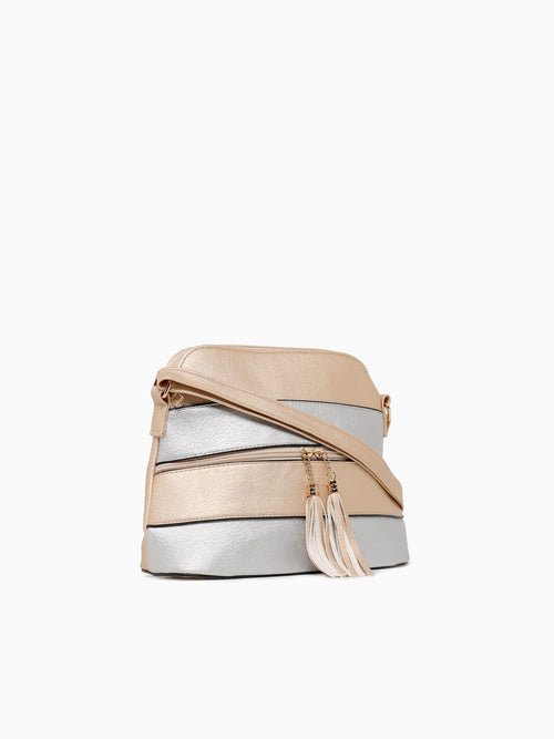 Kamryn Crossbody Gold Silver Metallic Multi