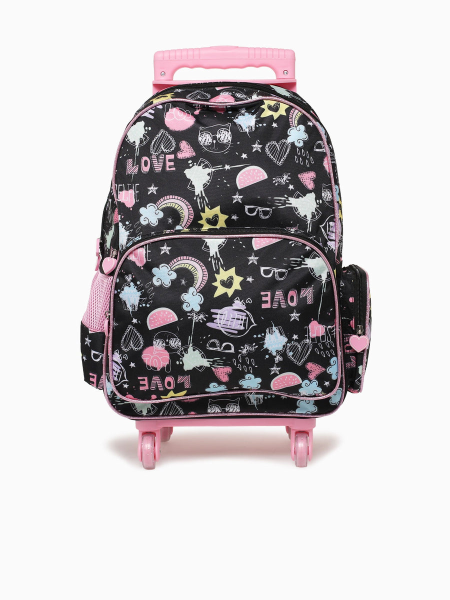 Cat Trolly Bag Black Black