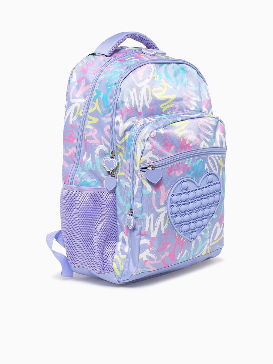 Heart Backpack Purple Purple