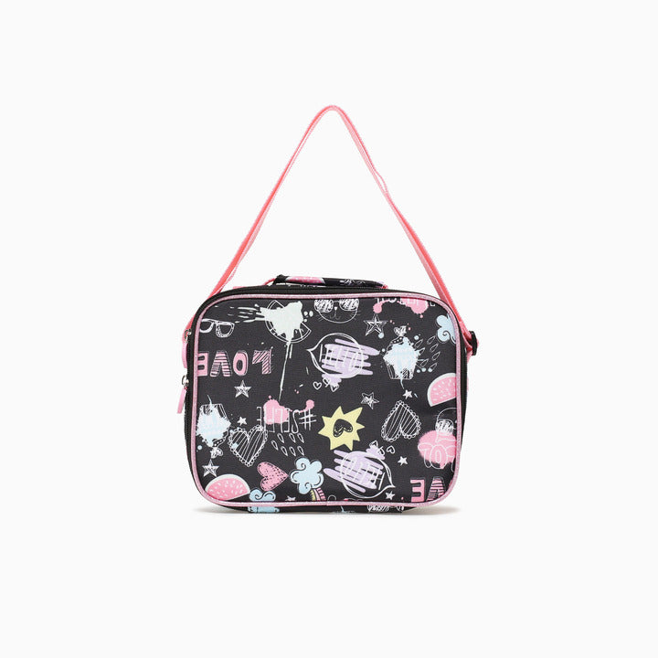CAT LUNCH BAG-BLACK