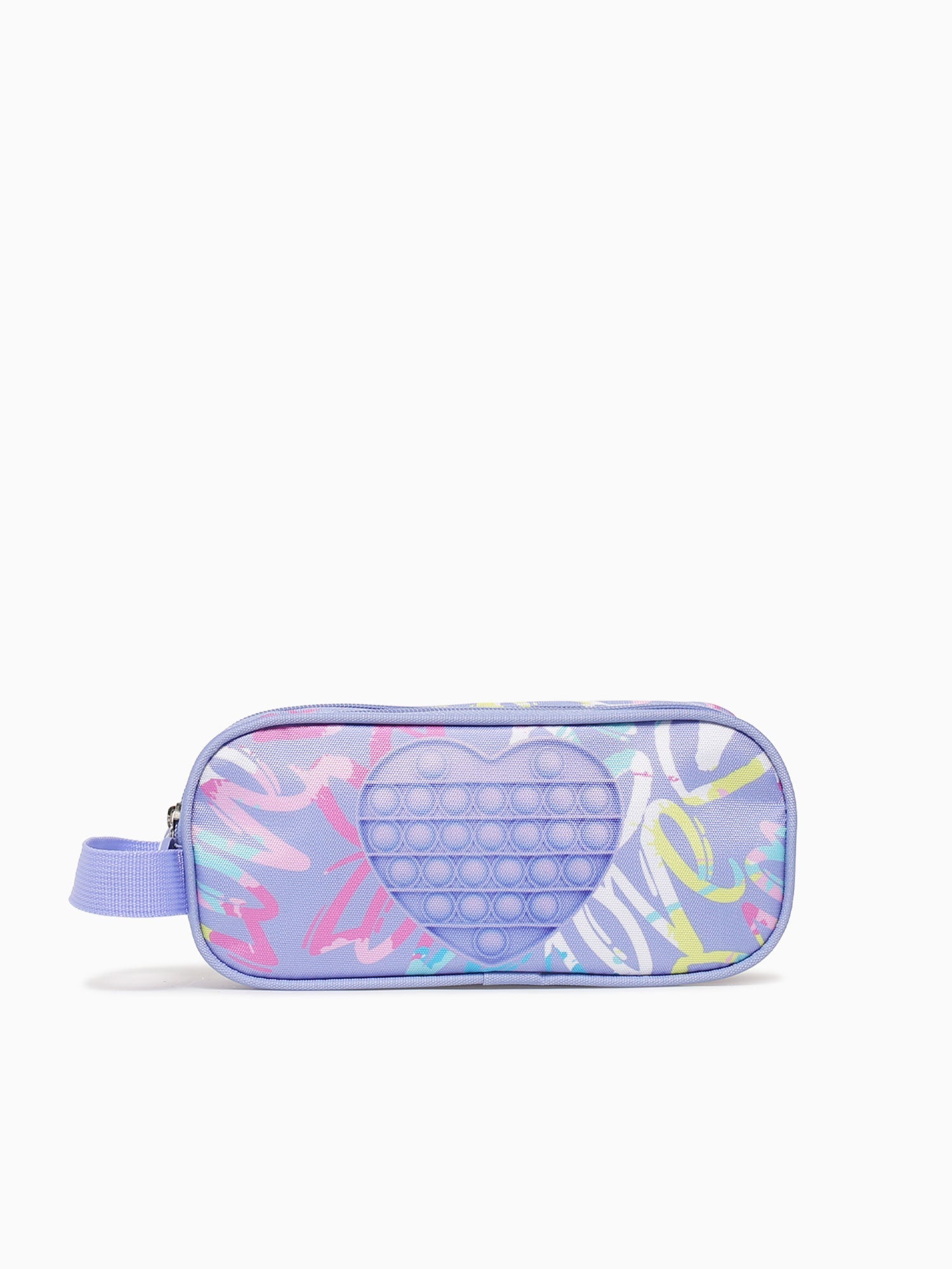 Heart Pencil Case Purple Purple