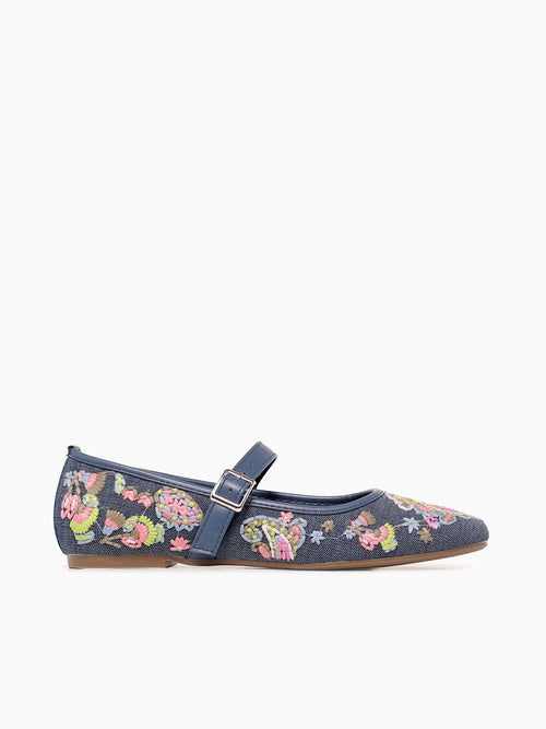 Vanessa Denim Floral Blue / 5 / M