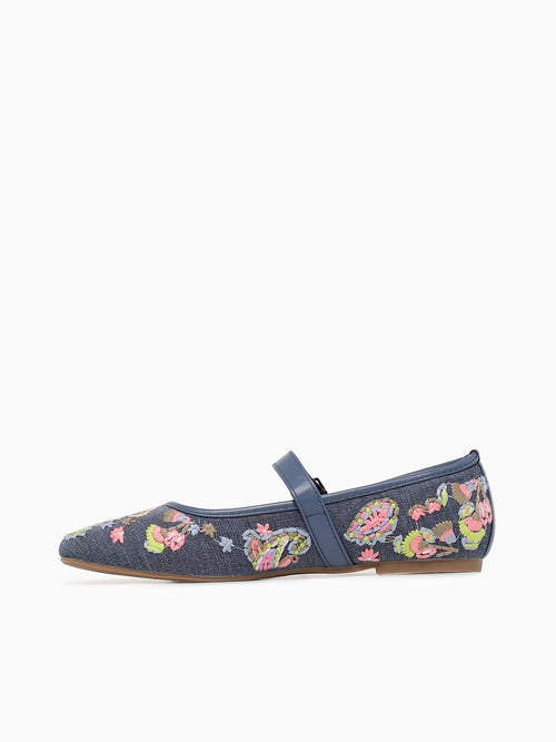 Vanessa Denim Floral Blue / 5 / M
