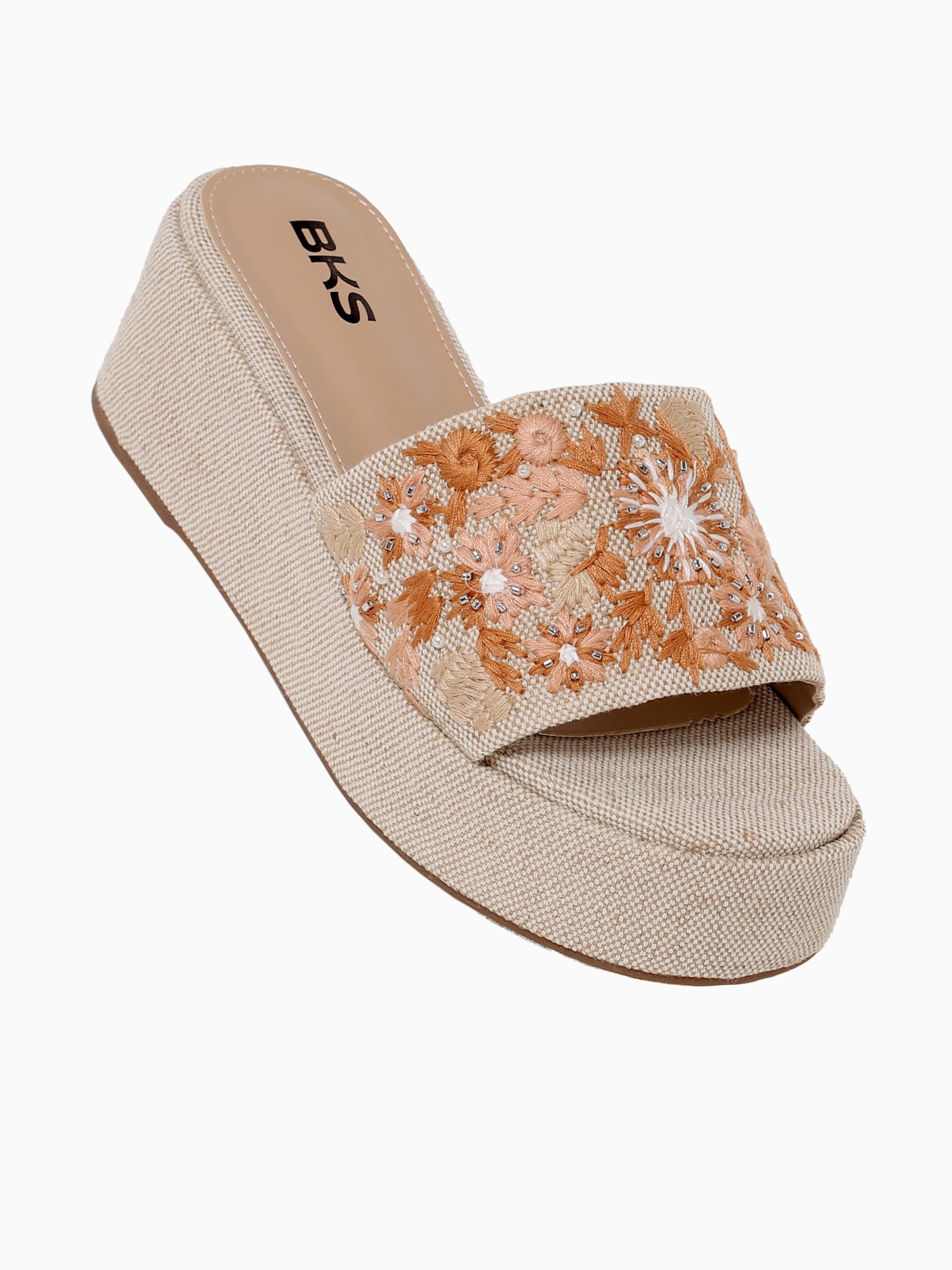 Heather Beige Floral Fabric Beige / 5 / M