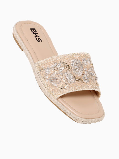 Dahlia Beige Embroidery Beige / 5 / M